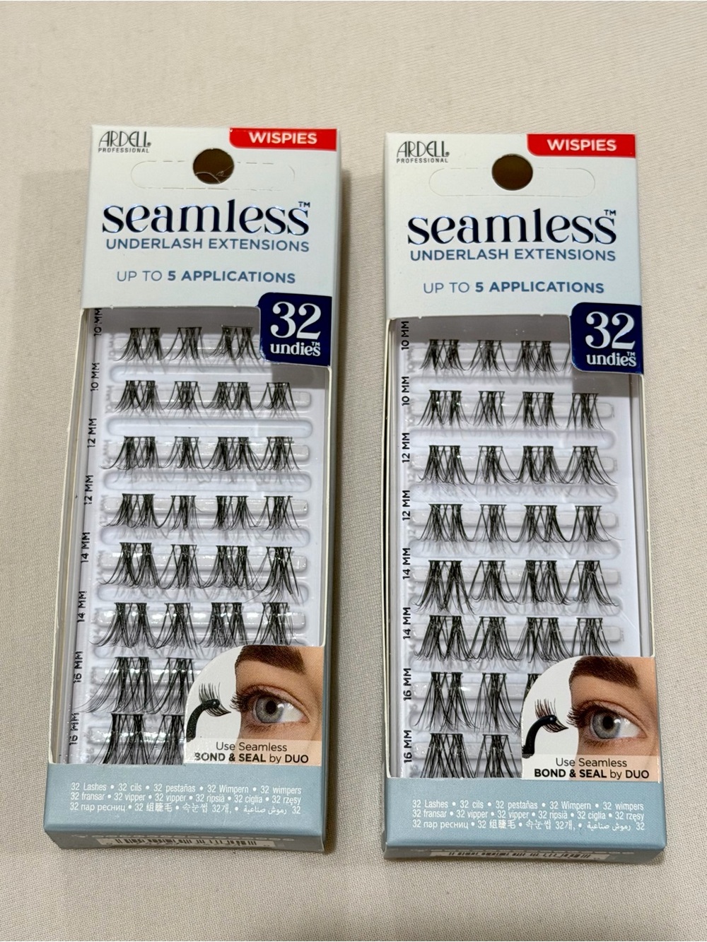 2 Pack ARDELL Seamless Extensions Lash Clusters - Wispies 32 Lashes 10-16mm